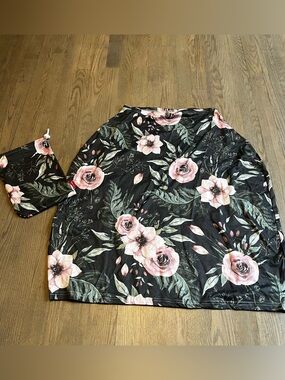 Floral stretch nursing/car seat cover